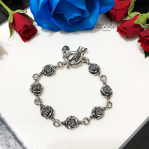 受注製作】Link Rose Bracelet【薔薇/ゴシック/スターリングシルバー