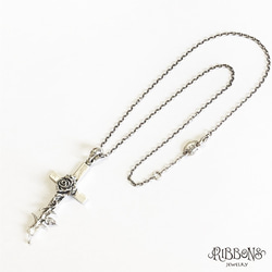 Single Rose Cross Pendant【クロス/薔薇/ゴシック/受注製作】 7枚目の画像