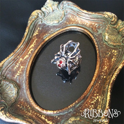 【受注製作】Black Widow Spider Ring【蜘蛛/Silver925/ゴシック】 1枚目の画像