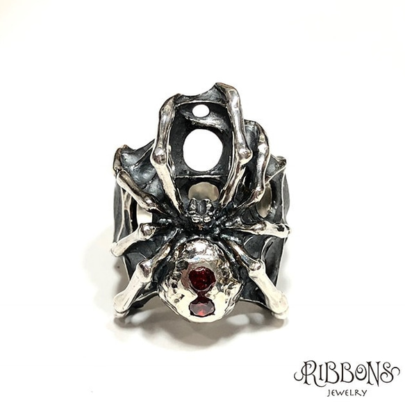 【受注製作】Black Widow Spider Ring【蜘蛛/Silver925/ゴシック】 3枚目の画像