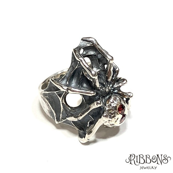 【受注製作】Black Widow Spider Ring【蜘蛛/Silver925/ゴシック】 5枚目の画像