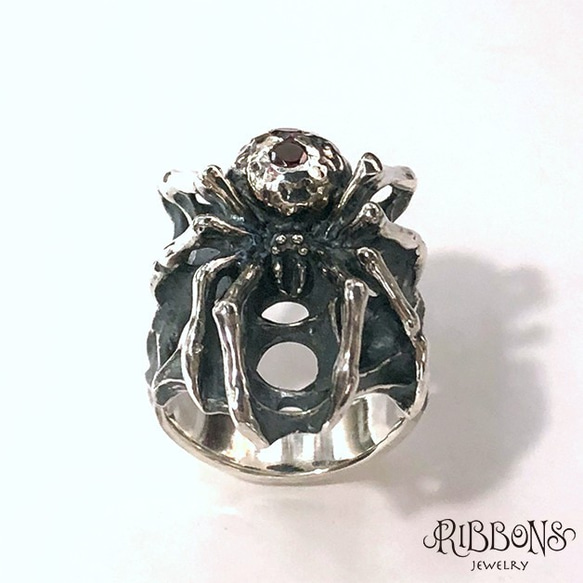 【受注製作】Black Widow Spider Ring【蜘蛛/Silver925/ゴシック】 8枚目の画像