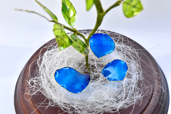 受注制作【グラスドーム】薔薇（ばら）- lapis lazuli- 4枚目の画像