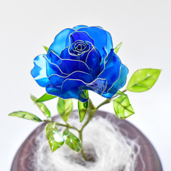 受注制作【グラスドーム】薔薇（ばら）- lapis lazuli- 6枚目の画像