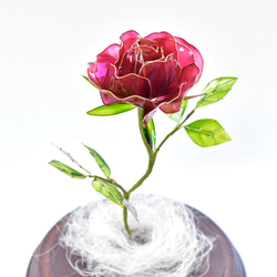 受注制作【グラスドーム】薔薇（ばら） -Antique pink- 7枚目の画像