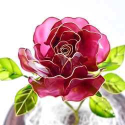 受注制作【グラスドーム】薔薇（ばら） -Antique pink- 3枚目の画像