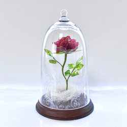受注制作【グラスドーム】薔薇（ばら） -Antique pink- 2枚目の画像