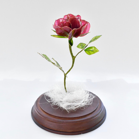受注制作【グラスドーム】薔薇（ばら） -Antique pink- 5枚目の画像