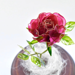 受注制作【グラスドーム】薔薇（ばら） -Antique pink- 6枚目の画像
