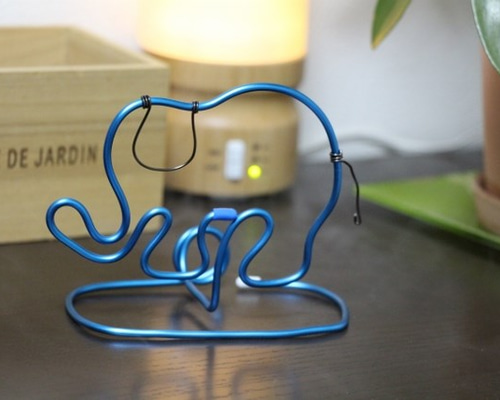 インテリア　アート　ワイヤーアート　オブジェ　象 ワイヤーアート ワイヤークラフト ワイヤーオブジェ 象 立体