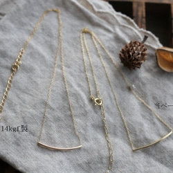 simple necklace　**TUBE no.2**　（パイプネックレス） 3枚目の画像