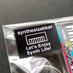 【シール】Let's Enjoy Synth Life！シンセサイザッカー シール大小セット 5枚目の画像