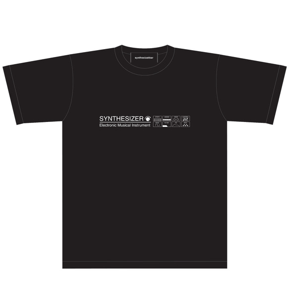 【Tシャツ】SYNTHESIZER T-shirt・シンセサイザーTシャツ・ブラック 3枚目の画像