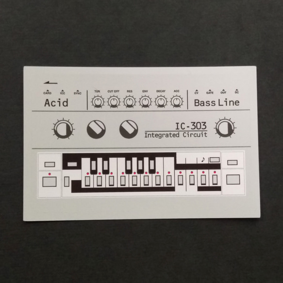 【ICカードステッカー】IC-303　Acid ICステッカーBass line 4枚目の画像