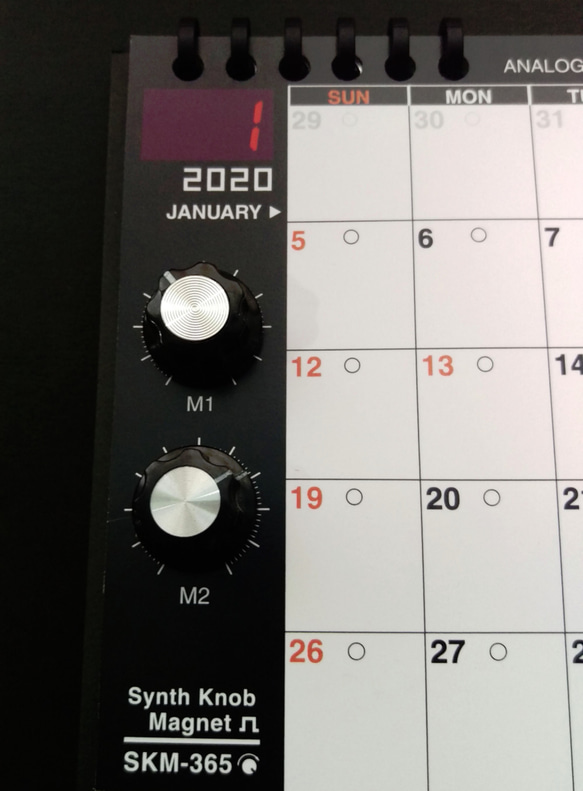 【カレンダー】アナログシンセカレンダーSKM-365PE・2020モデル　卓上／SKMクラシック 8枚目の画像