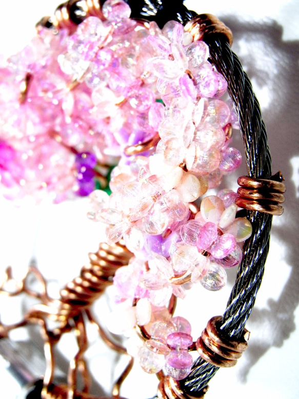 Iron&copper wire wreath 「blooming」 2枚目の画像