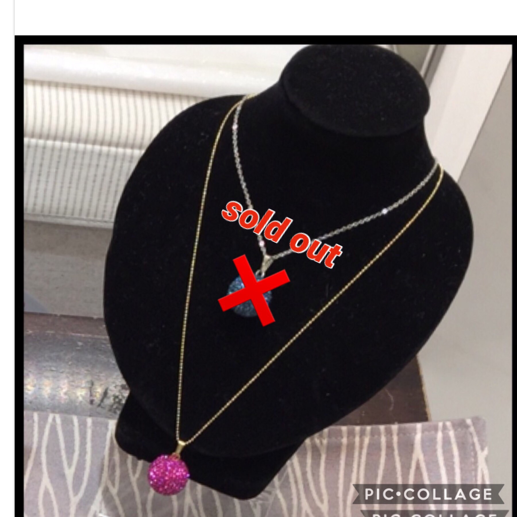 キラキラ大玉ネックレス