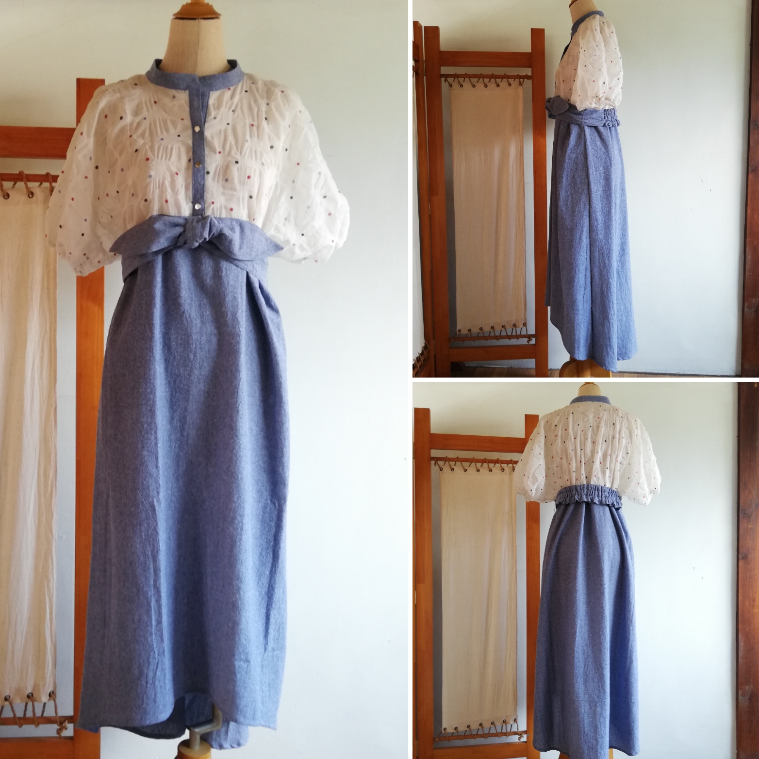 エンパイアラインのソフトダンガリーワンピース