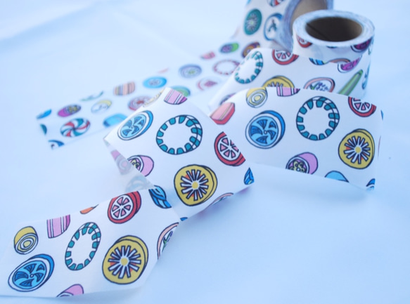 Fabric Ribbon 【Old-Fashioned Candy/length:1m/width:45mm】 第2張的照片