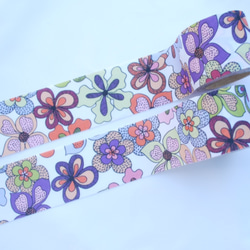 Fabric Ribbon 【FunkyFantasyFlower/length:1m/width:45mm】 第1張的照片