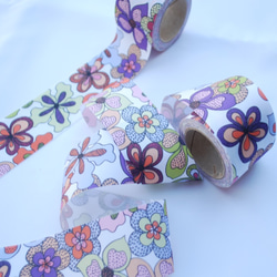 Fabric Ribbon 【FunkyFantasyFlower/length:1m/width:45mm】 第3張的照片