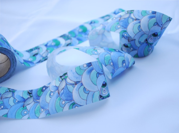 Fabric Ribbon 【Ocean Fish/length:1m/width:45mｍ】 第2張的照片