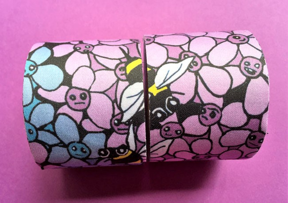 Fabric Ribbon 【Flower Bee /length:1m/width:45mｍ】 第2張的照片