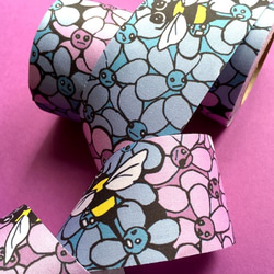 Fabric Ribbon 【Flower Bee /length:1m/width:45mｍ】 第1張的照片