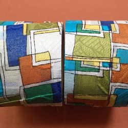 Fabric Ribbon 【Mosaic/length:1m/width:40mｍ】 第1張的照片