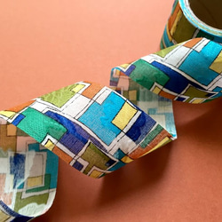 Fabric Ribbon 【Mosaic/length:1m/width:40mｍ】 第2張的照片