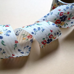 Fabric Ribbon 【little bouquet/length:1m/width:40mｍ】 第1張的照片