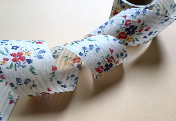 Fabric Ribbon 【little bouquet/length:1m/width:40mｍ】 第1張的照片