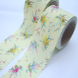 ファブリックリボン【Mimosa design by -COOH】ミモザ柄　50cm～ 3枚目の画像