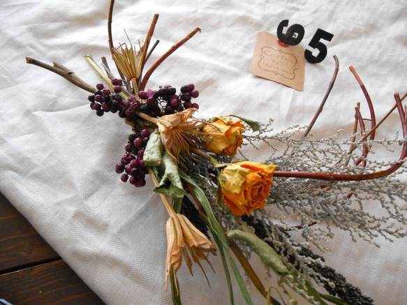 wreath【espoir】dried flower 2枚目の画像