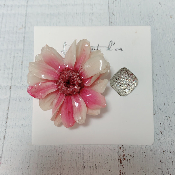 Zinnia     pink earring & Pierce 2枚目の画像