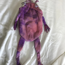 蛙のがま口ポーチ(紫) 6枚目の画像