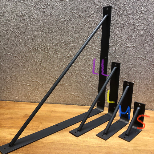 アイアン棚受け金具Sサイズ(80mm×80mm) 棚・シェルフ・ラック マツヨシ