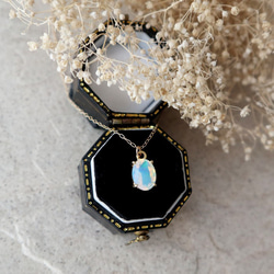 ラブラドライトと水晶ポイントのマクラメ編みネックレス♪ ネックレス