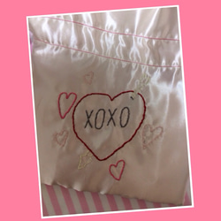 drawstring purse"xoxo" 2枚目の画像