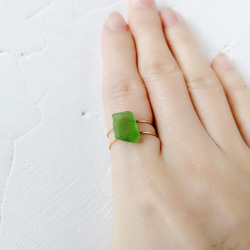Sea Glass Ring(Green) 1枚目の画像