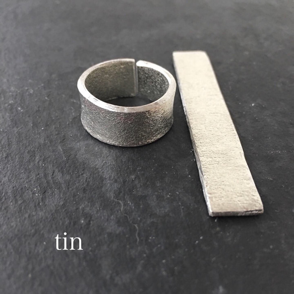 錫（tin）リング1cm 3枚目の画像