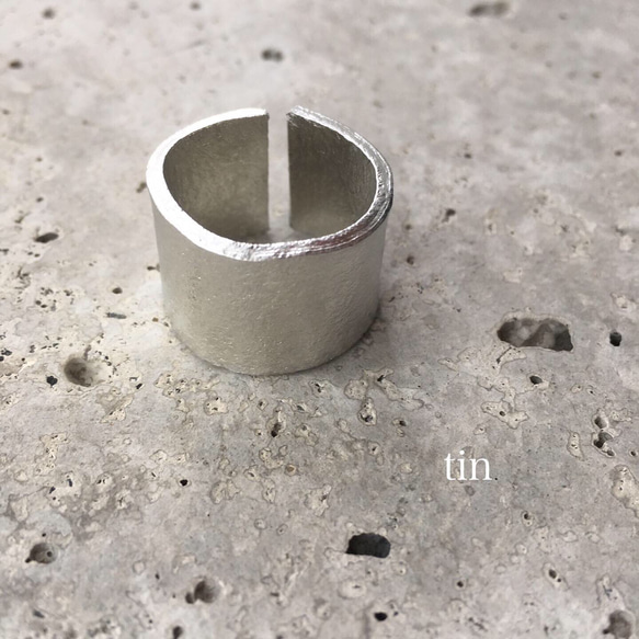 錫（tin）リング1.5cm 4枚目の画像