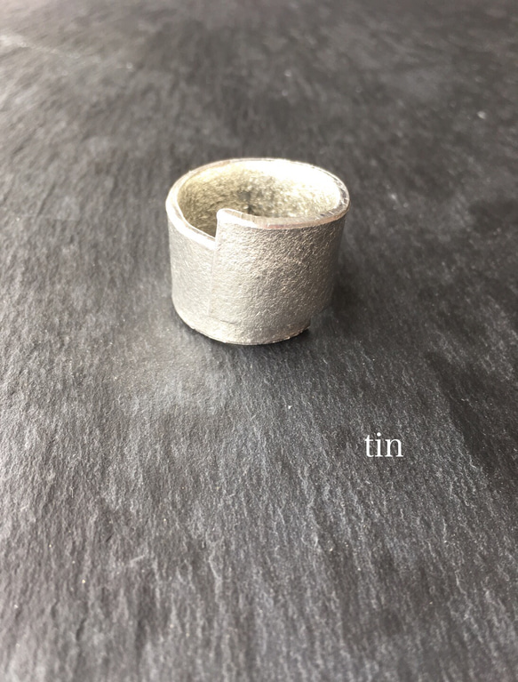 錫（スズ）ロングリング1.5cm 3枚目の画像