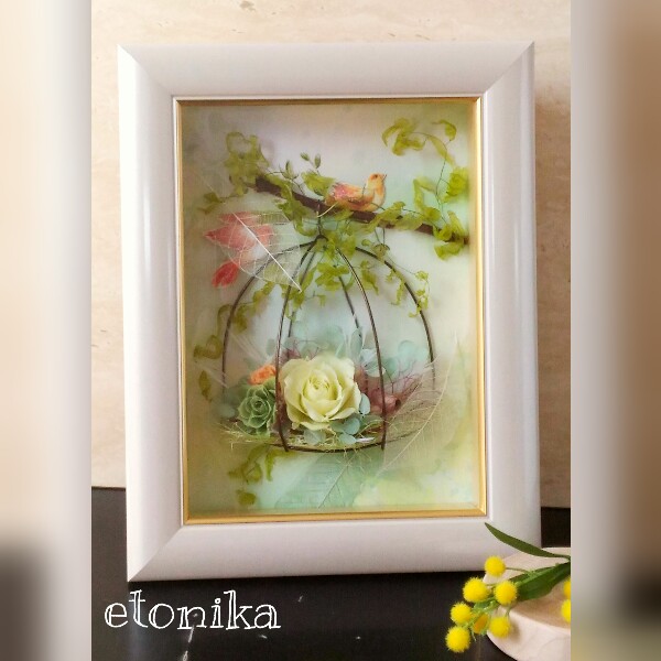 鳥かごのアレンジ♪