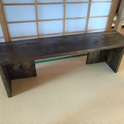 【希少】一枚板　和室　サイドテーブル　ローテーブル　花台　飾り台 1点のみ】空間を飾る欅 一枚板 花台 踏み台 補助台 サイドテーブル