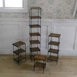 アイアンシューズラック7段(3足×7段21足用) アイアン脚のシューズラック（3足7段、21足用）受注生産品 靴箱