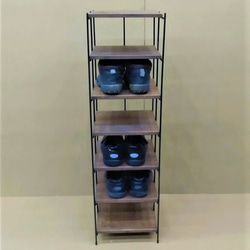 細アイアンのシューズorスリッパラック（一足7段）受注生産品 2枚目の画像