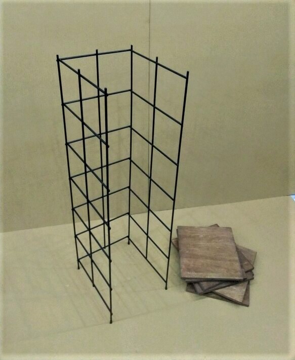 細アイアンのシューズorスリッパラック（一足7段）受注生産品 5枚目の画像