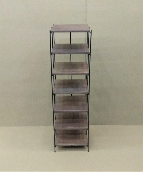 細アイアンのシューズorスリッパラック（一足7段）受注生産品 7枚目の画像