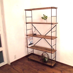 手作りアイアン家具 折り畳みラック アンティーク 西海岸インテリア 幅150cm 手作りアイアン家具 折り畳みラック アンティーク 西海岸